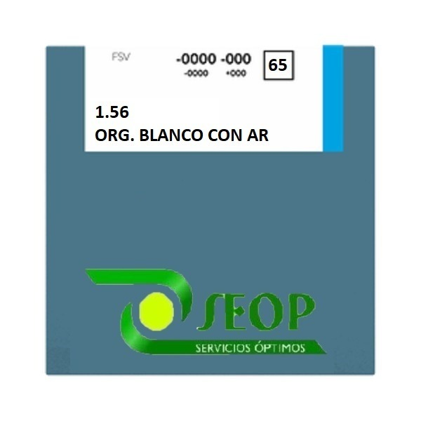 Orgánico Blanco con AR10 65 mm Ind. 1,56