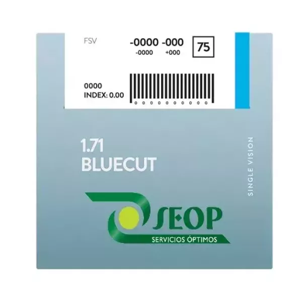 Orgánico blue con AR10 65mm Ind. 1,71