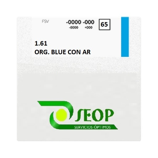 Orgánico Blue Super Hidrofóbico UV 420 65 mm Ind. 1,61