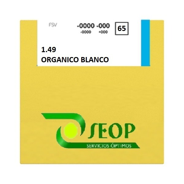 Orgánico Blanco CR39 65 mm Ind. 1,49
